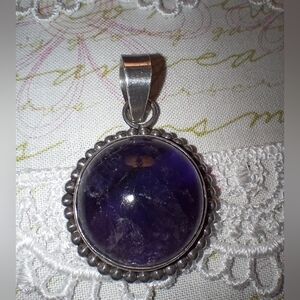 Amethyst & Sterling Silver Pendant